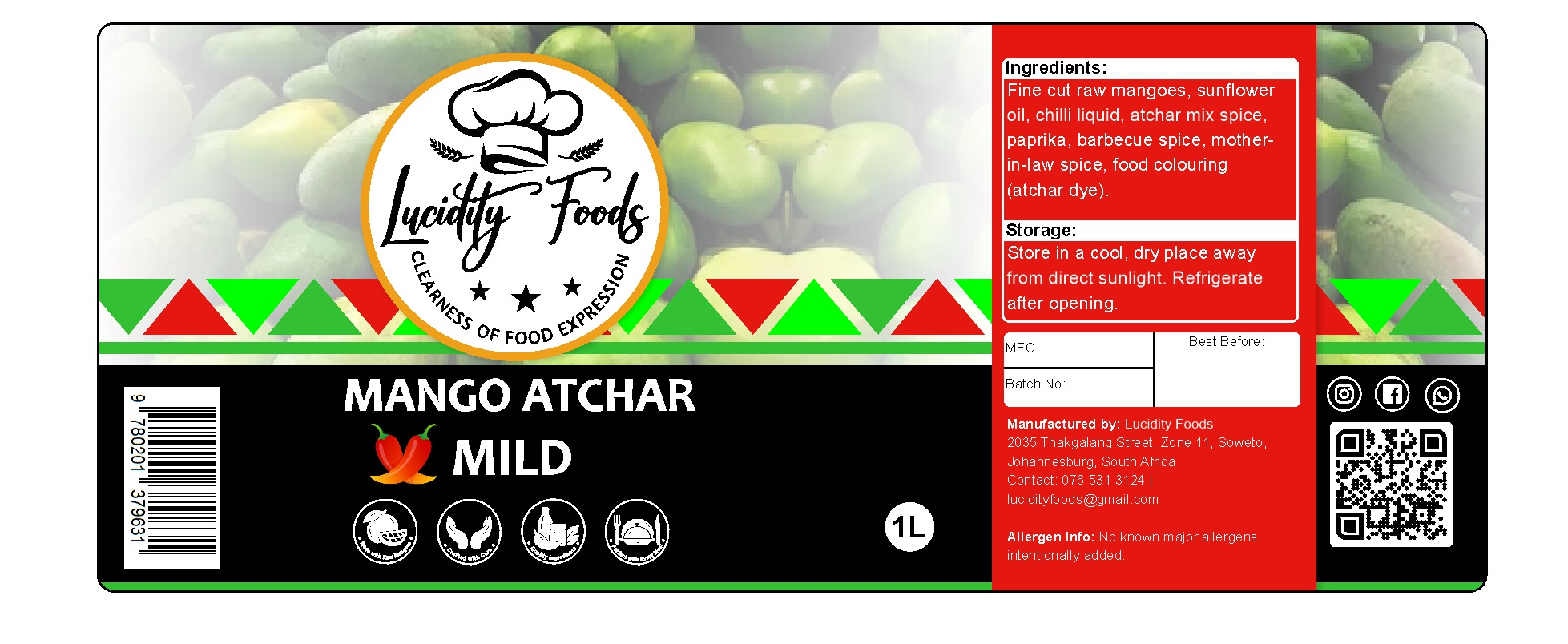 Lucidity Foods Mango Atchar Plain